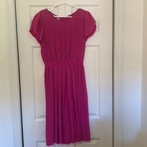 Vintage Pink Silk Maggy London Dress by designer Jeannine Booher.